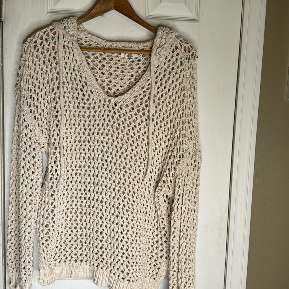 Nicole Miller Beige Knit Swim Cover-Up